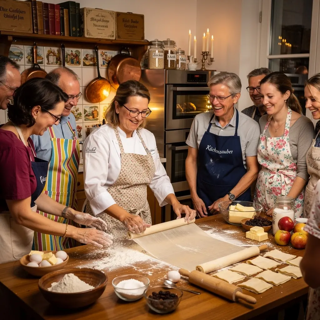 Eine Auswahl an köstlichen Törtchen, dekoriert mit buntem Zuckerguss und frischen Früchten.