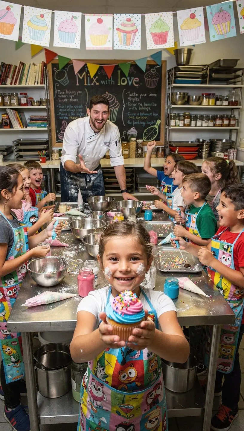 Eine Auswahl an köstlichen Törtchen, dekoriert mit buntem Zuckerguss und frischen Früchten.